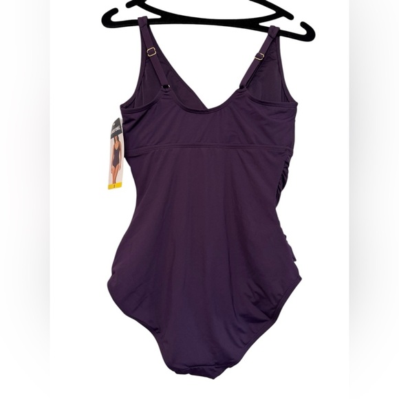 Lands End Purple One-Piece Swimsuit - Picture 6 of 11